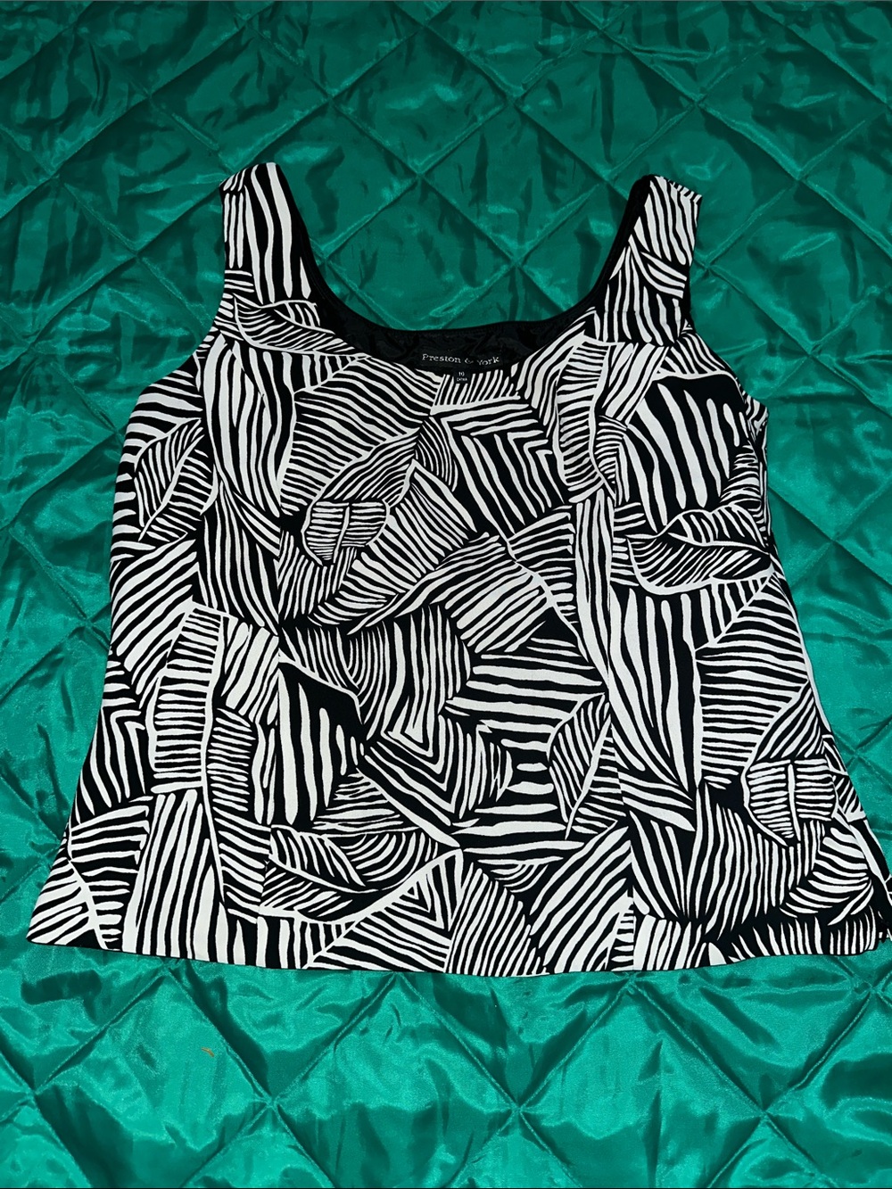 Preston & York Black and White Patterned Camisole
